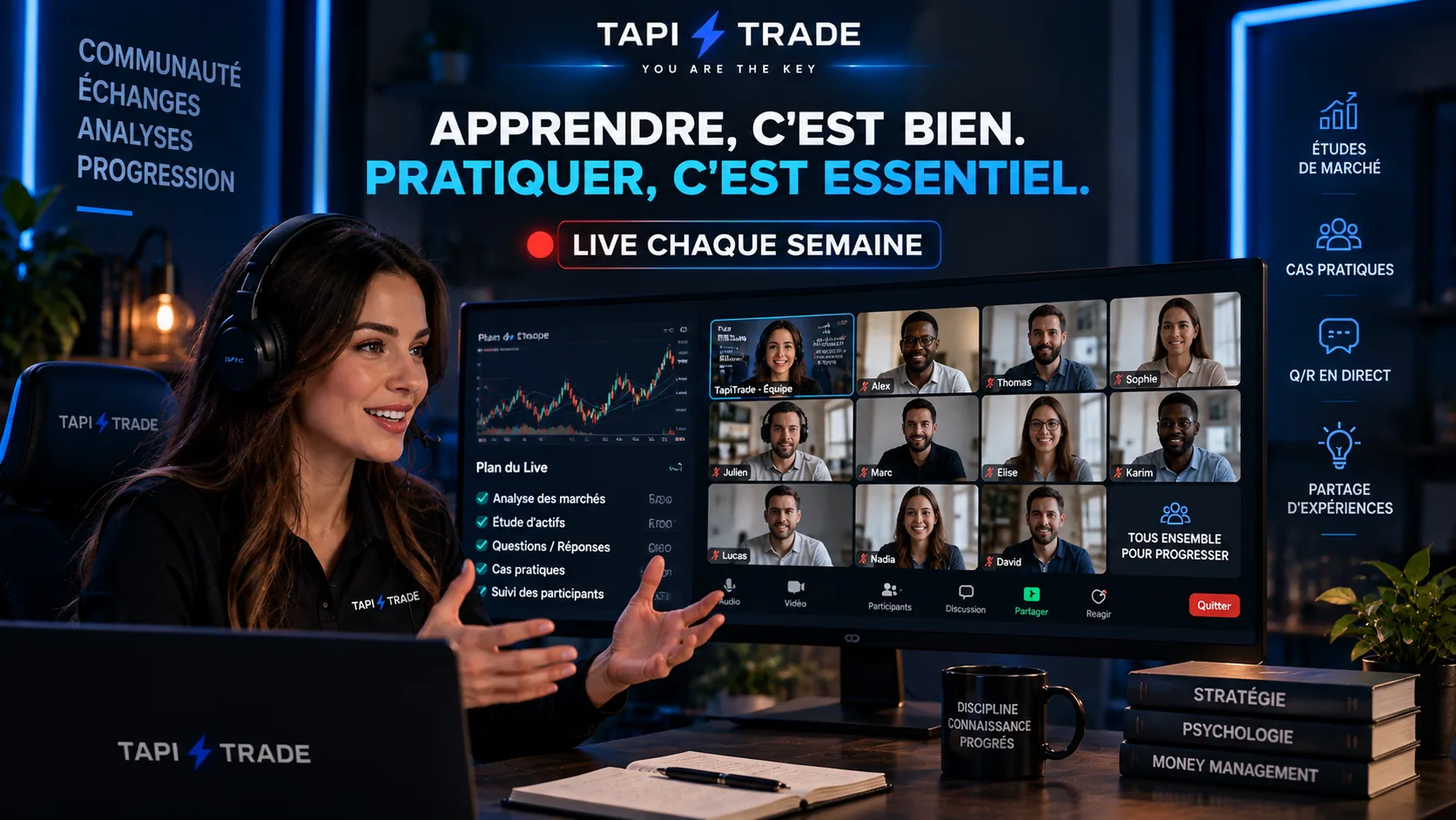 Live TapiTrade avec l'équipe et les participants du Workshop